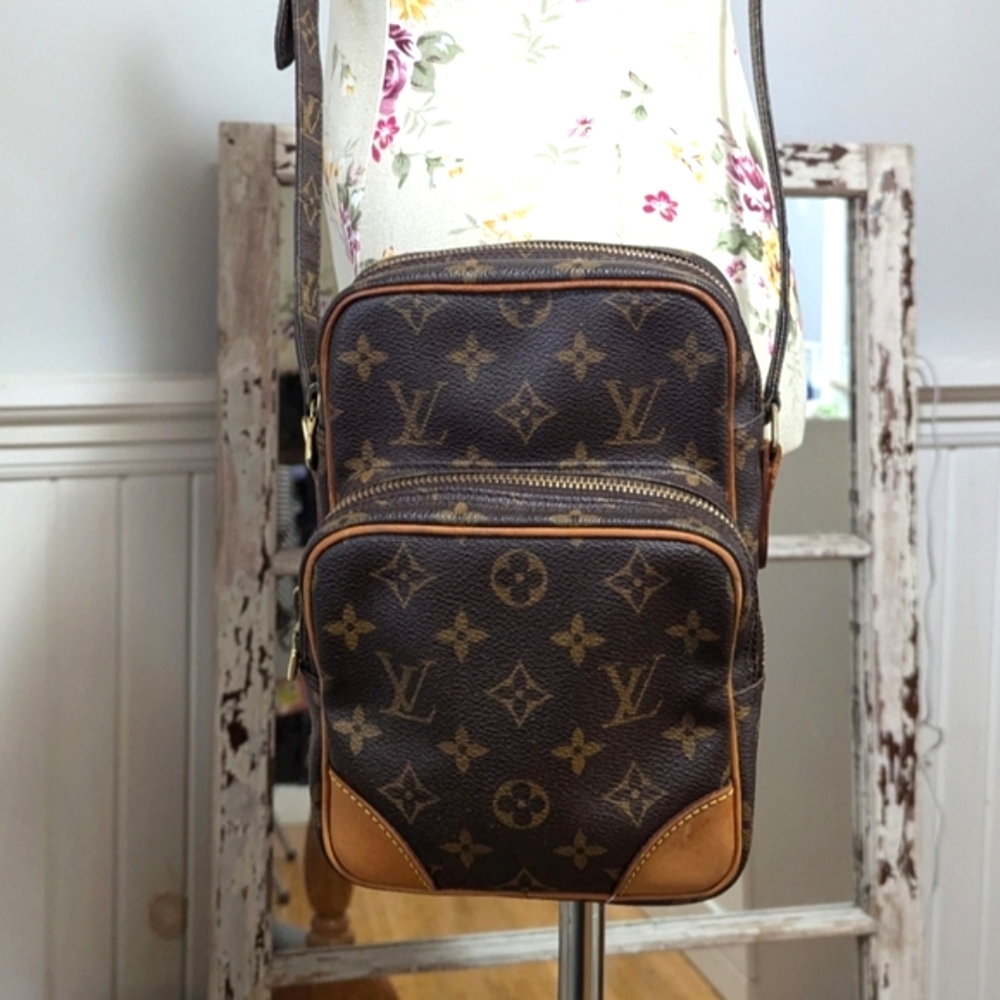 Louis Vuitton Monogram Crossbody Bag in Brown and Tan